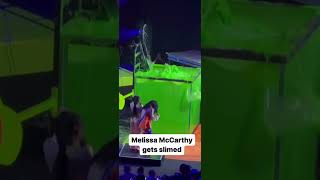 Melissa McCarthy Dumped Into Big Pool Of Green Slime