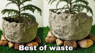 How to make cement pot making at home