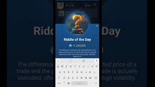 Riddle of the day code X empire 8 October