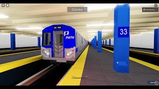 PATH: Blue Line Kawasaki PA-5 train @ 33rd Street