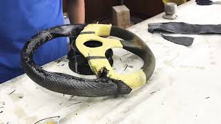 Carbon Fiber Skinning Steering MoMo Commando (Part1)