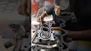 Toyota Echo Engine fitting..#mechanic #toyota #japanesecar #engine #goviral