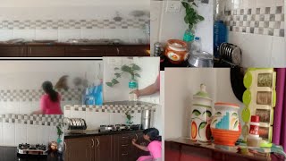 Kichan cleaning#ಅಡುಗೆಮನೆ #daily vlog mom's#villagekooing