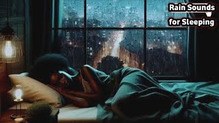 Relaxing Rain and Thunder Sounds for Deep Sleep | Cozy Bedroom with Mountain View