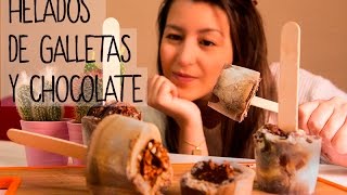 Cómo hacer HELADOS de GALLETAS CASEROS 🍦🍪 | RECETA Fácil y económica (CON CHOCOLATE)🍫