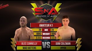 Shock N Awe 32 Amateur Featherweight Kickboxing - Alec Connelly vs Dom Coleman