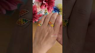 Autumn Leaves 🍂 Ring Tutorial #diyring #ringtutorial #autumnleaf