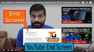 How to YouTube End Screen Videos Add