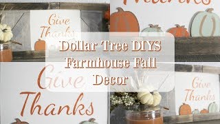 DOLLAR TREE DIY | FARMHOUSE FALL DECOR DIY 2019