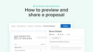 Previewing & Sharing a Proposal