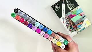 Artist graphic marker pen unboxing video.