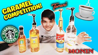 Best Caramel Flavoring Comparison and Review! Starbucks vs Monin vs Torani - Best For Lattes!