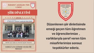 ÖAFL 2023 ŞİİR DİNLETİSİ