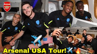 Arsenal Preseason Tour✈️Declan Rice & Jurrien Timber join Arsenal Squad for US Tour!🔥Partey,Reiss