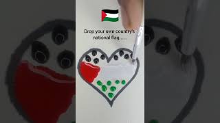 Palestine's national flag 🇵🇸 #satisfying #palestine #national #flag #art #artproject #colourmixing