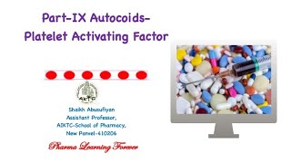 Part IX Autocoids: Platelete Activating Factors