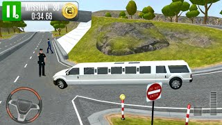 White Limousine On Highway Drive - Road Car Service - Android Gameplay