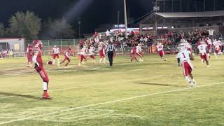 Bisbee QB Sebastian Lopez has his pass picked off by Santa Cruz LB Nicolaus Manuel in second quarter