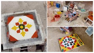 How Atangudi tiles are made ?hand made colourful tiles