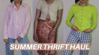 SUMMER THRIFT HAUL & TRY-ON | Collab with @thebbedit