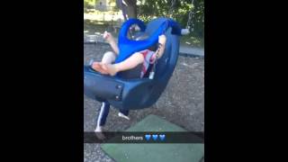 Jeremy & Liam on swings