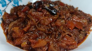 Tomato Chutney Recipe | Tomato Onion Chutney Without Mixer | Tomato Onion Chutney Recipe |