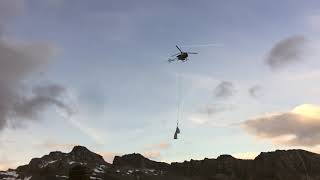 helicopter ascent to the Vittorio Emanuele II refuge