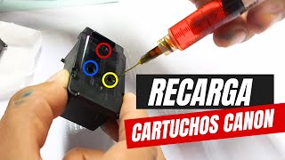 Como RECARGAR UN CARTUCHO Canon 🔴 RECARGAR CARTUCHOS de cualquier Impresora CANON 🔴RELLENAR CARTUCHO