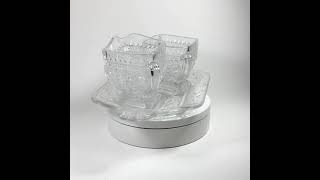 Indiana Glass Tiara Sugar Creamer Set with Tray