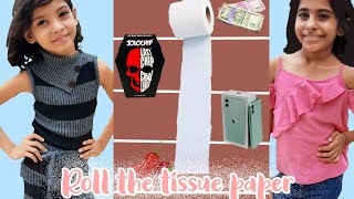 Roll the tissue paper challenge|| Fun sister's||