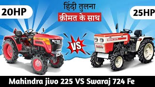 Mahindra jivo 245 Di vs Swaraj 724 FE  4wd model comparison || jivo 245 और  724 की तुलना 2023