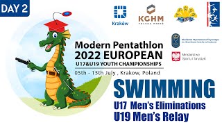 Swimming - Men's Eliminations/Relay - Modern Pentathlon 2022 European Youth Championships - Kraków