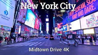 Midtown Manhattan Evening Drive | New York City 4K