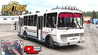 Transporting Hostel Girls in PAZ-4234 Russian Bus Mod | ETS2 Bus Mod | Euro Truck Simulator 2