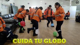 Dinámica cuida tu globo, cuidando al compañero de trabajo