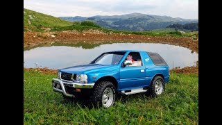 RC Tamiya Isuzu MU "exploring the mountain"