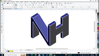 N H Logo Design in Corel draw | Corel draw Professional Graphic Designer | #coreldrawtutorials#logo