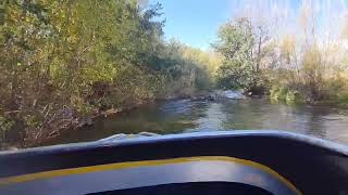 my home made boat cruises the shallows and forest