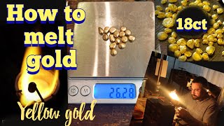 How to Melt Gold (( yellow 18ct ))