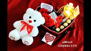 how to make heart shaped gift box | How to make Gift box | #DIY surprise box |Heart shape Flower box