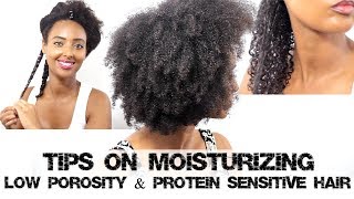 Tips to Moisturize Low Porosity and Protein Sensitive Natural Hair