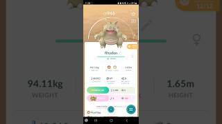 Transferring a shiny Rhyhorn and Rhydon in Pokemon GO