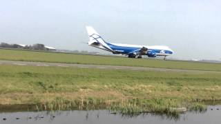 Boeing 747-8f landing at the Polderbaan