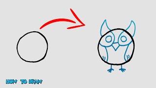 How To Draw : owl in watercolors _ drawing and painting