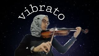 Bir hafta boyunca kemanda vibrato çalışıyorum