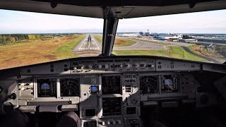 A320neo AUTOLAND! Cockpit Landing in Stockholm Arlanda Airport