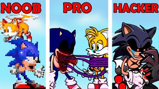 FNF Sonic Character Test | NOOB vs PRO vs HACKER | Gameplay VS Playground