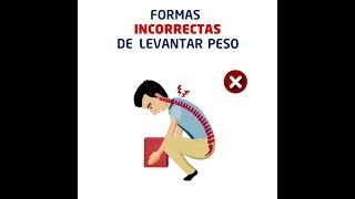 Tips para alzar objetos pesados, y evitar lesiones.