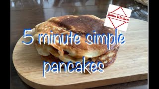 5 minute simple pancakes homemade recipe