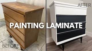 How to Paint Laminate Furniture | Black and White Edition